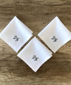 16 Quadrate - Stofftaschentuch für Damen mit initialen DH