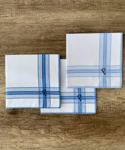 Captain Jack - Stofftaschentuch für Herren mit Monogramm P