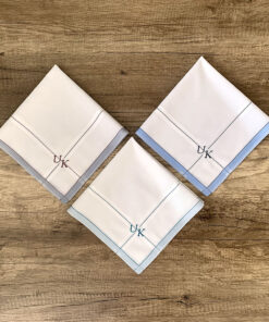 Ehrlich und Geradlinig - Stofftaschentuch für Herren - Initialen UK