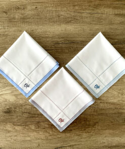 Ehrlich & Geradlinig - Stofftaschentuch für Herren mit Wort Opi