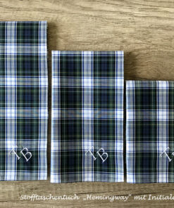 Hemingway - Stofftaschentuch für Herren mit Initialen TB