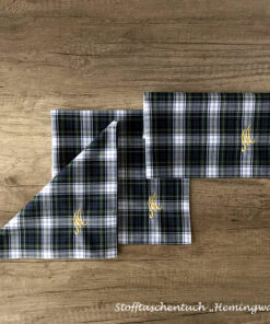 Hemingway - Stofftaschentuch für Herren mit Monogramm M