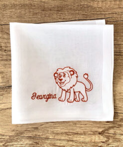 Leo, der mutige Löwe | Stofftaschentuch für Kinder