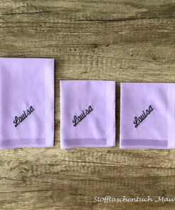 Mauve - Stofftaschentuch für Damen mit Vorname Louisa