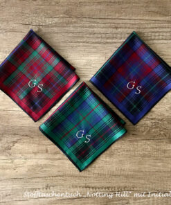 Notting Hill - Stofftaschentuch für Damen mit Initialen GS