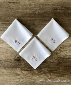 Sie & Er - Stofftaschentuch für Damen mit Initialen RS