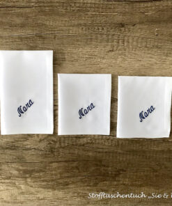 Sie & Er - Stofftaschentuch für Damen mit Vorname Nora