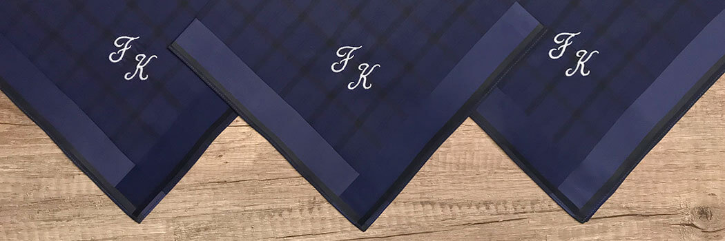 King Arthur - Stofftaschentuch für Herren mit Initialen FK