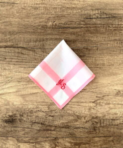 Sommerbrise rosa | Stofftaschentuch für Damen mit Initialen MS