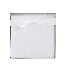 Lilie - Besticktes Stofftaschentuch für besondere Anlässe