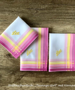 Teenage Girl - Stofftaschentuch für Kinder und Jugendliche mit Vorname Lea