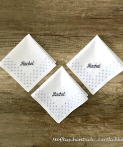 Zärtlichkeit - Stofftaschentuch für Damen mit Vorname Rachel