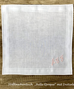 Belle Époque pure - Stofftaschentuch für Damen mit Initialen AJJ