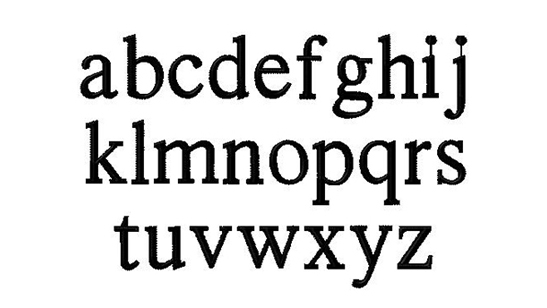 Goudy Light - Kleinbuchstaben