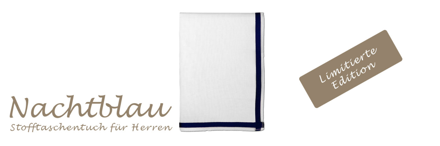 Nachtblau - Stofftaschentuch für Herren - Limitierte Edition in Box