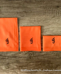 Indian Summer - Stofftaschentuch für Damen (Monogramm 