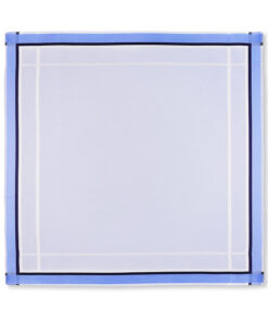 Himmelblau | Sky-Blue - Stofftaschentuch fur Herren (offen)