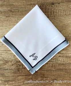 A Shade of grey - Stofftaschentuch für Herren (Initialen AB)