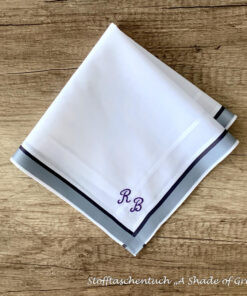 A Shade of grey - Stofftaschentuch für Herren (Initialen RB)