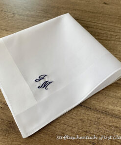 First Class - Stofftaschentuch für Herren - Limitierte Edition (Initialen JM)