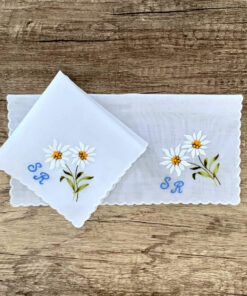 Heimatliebe - Stofftaschentuch für besondere Anlässe mit Initialen SR